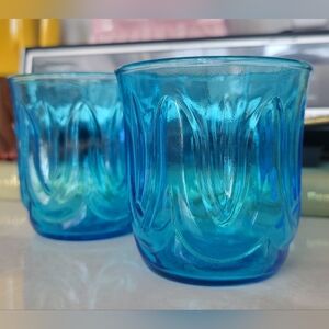 Set Of 2 Vintage Anchor Hocking Colonial Tulip Juice Glasses